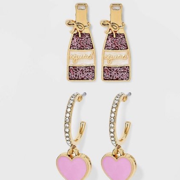 SUGARFIX by BaubleBar 'Yes Way Rose' Statement Earring Set - Pink, NWT - Picture 2 of 6